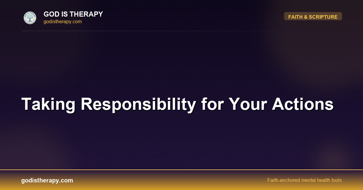 Taking Responsibility for Your Actions